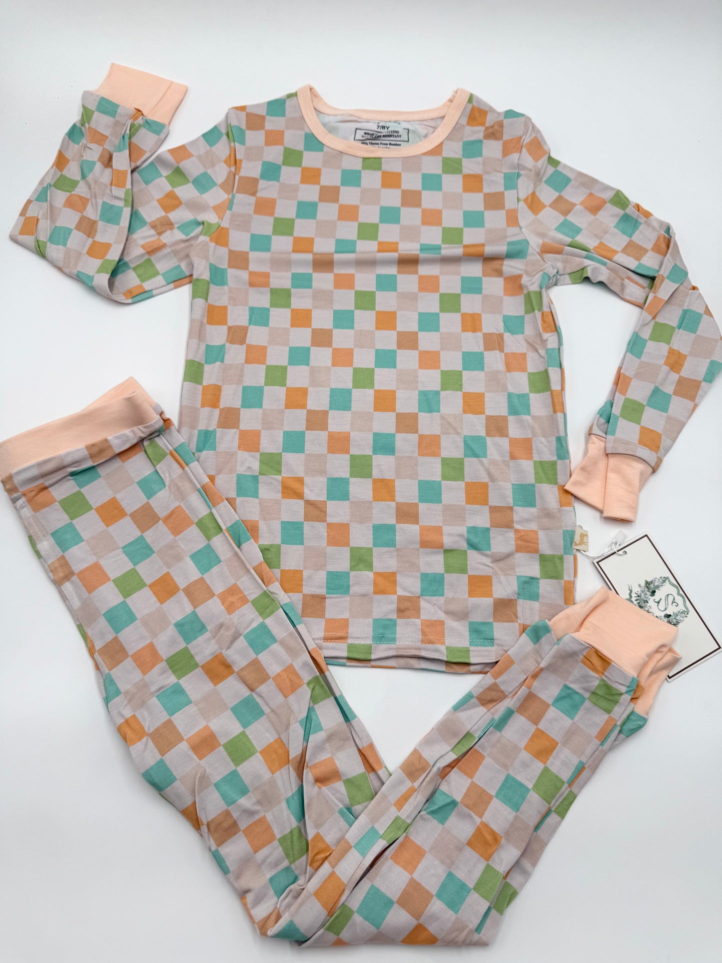 Boho Check Pants Set