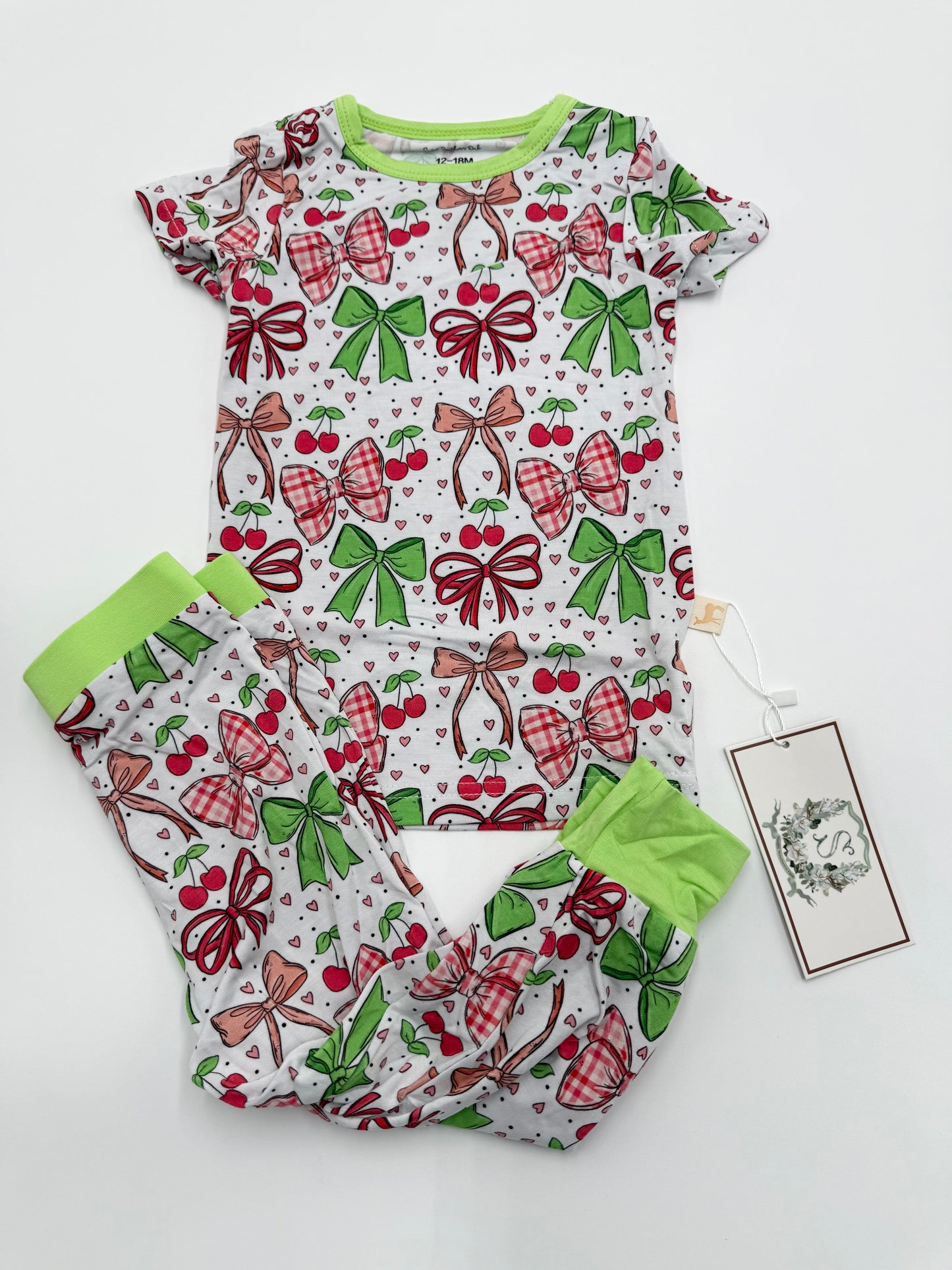 Cherry Darling Short Sleeve Pant Set