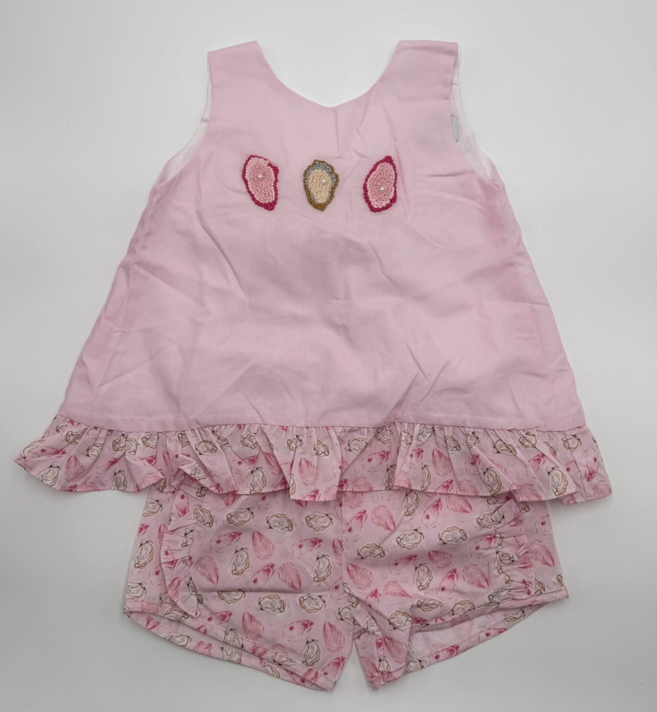 Girls Pink Oyster Set