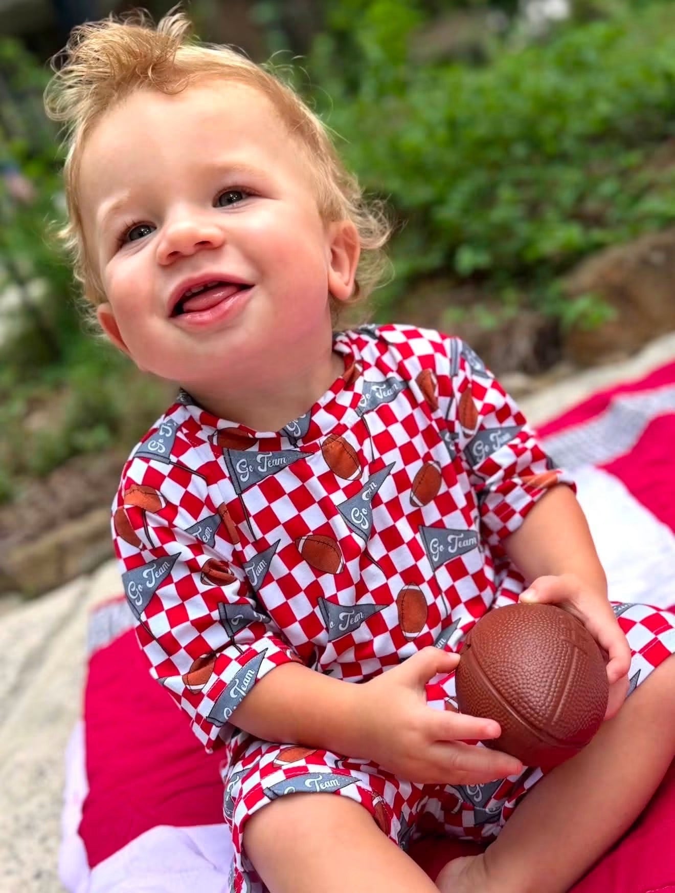 Red Check Kids Lounge Set