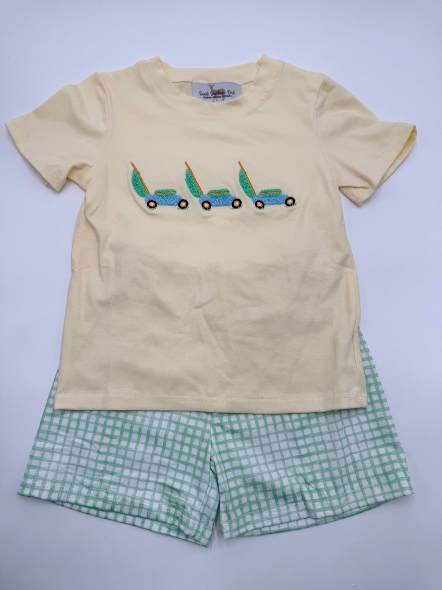 French Knot Lawn Mowers Boy Set