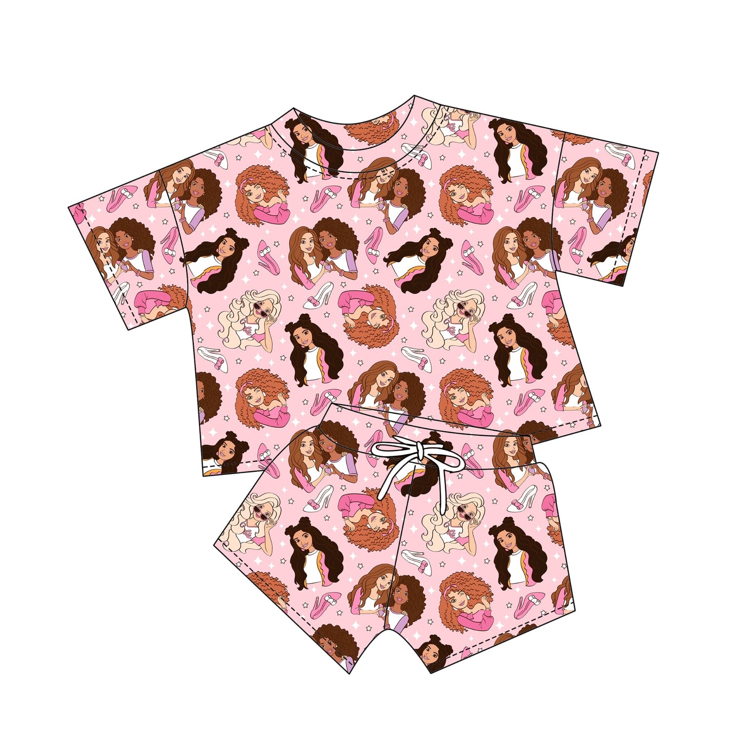 Barbie Girl Lounge Short Set