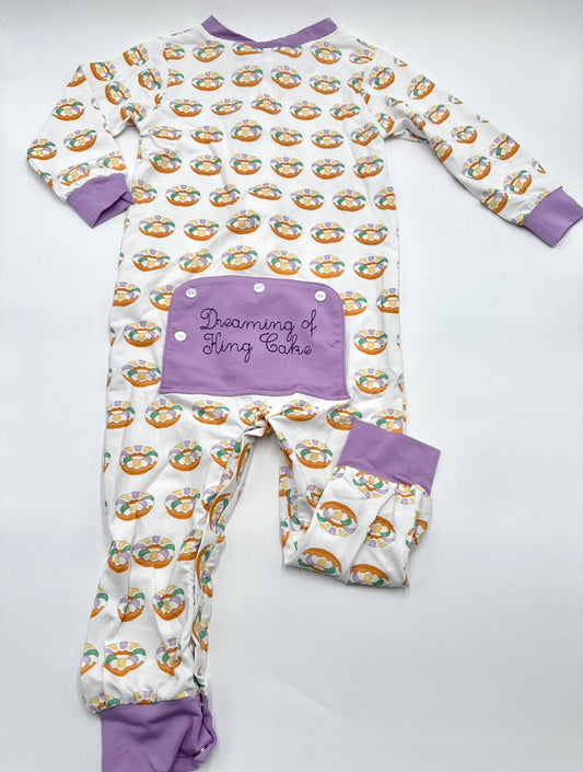 Unisex King Cake Knit Flapped Pajama One Piece