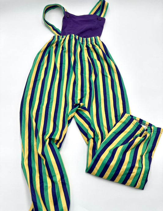 Girls Striped Romper/Overall