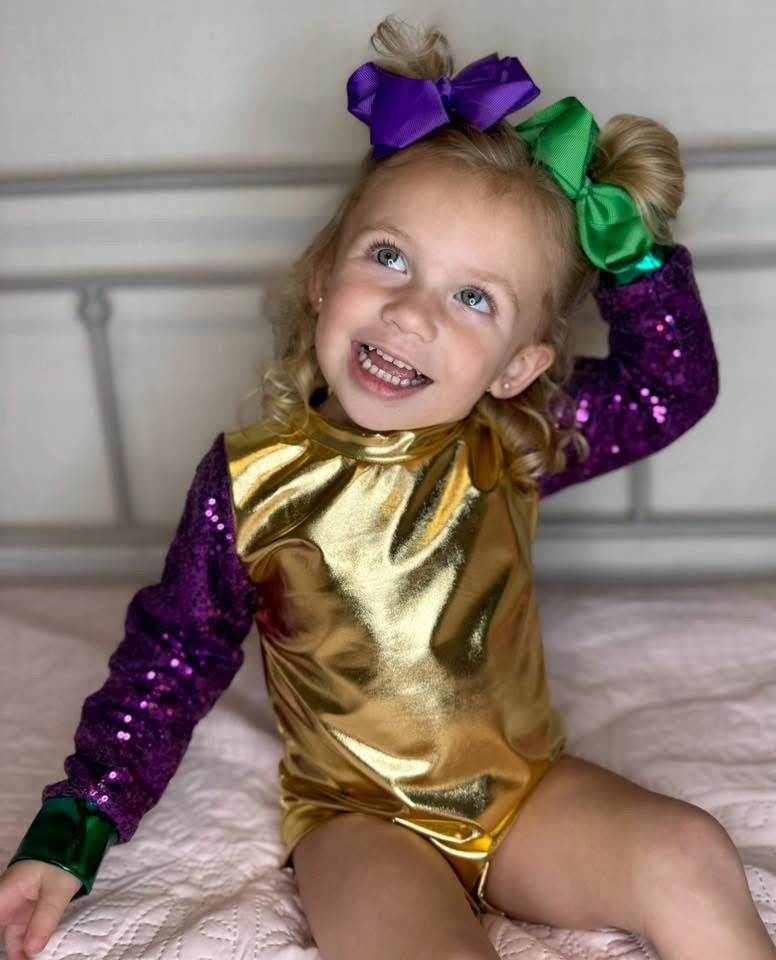Girls Mardi Gras Sequin Bubble