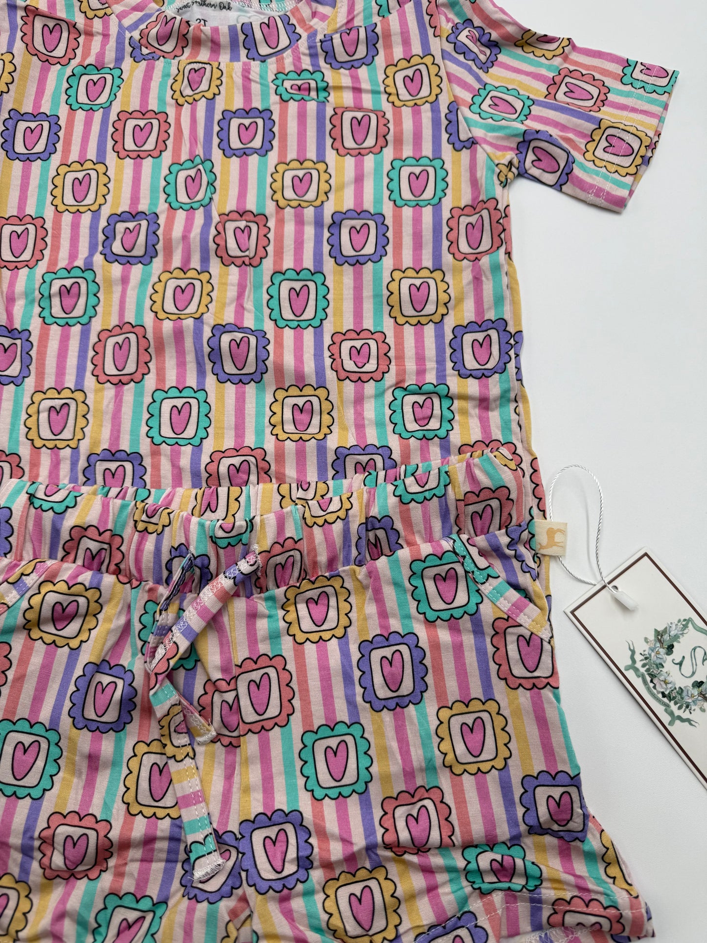Women’s Heart Stamps Lounge Set