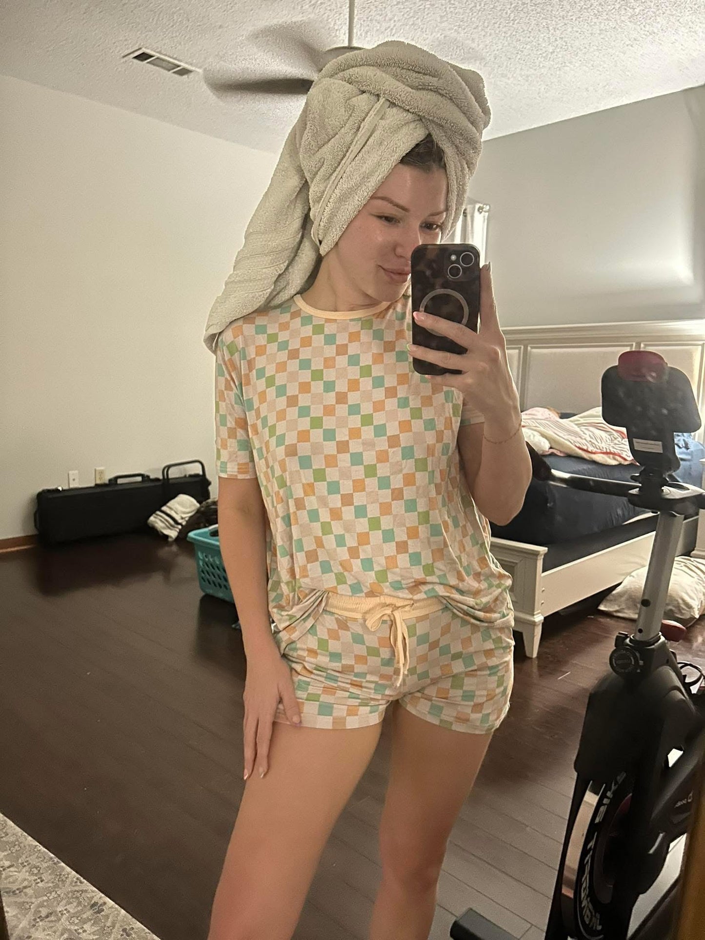 Women’s Boho Check Lounge Set