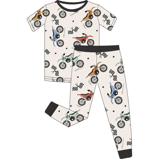 Mini Moto Short Sleeve Pant Set