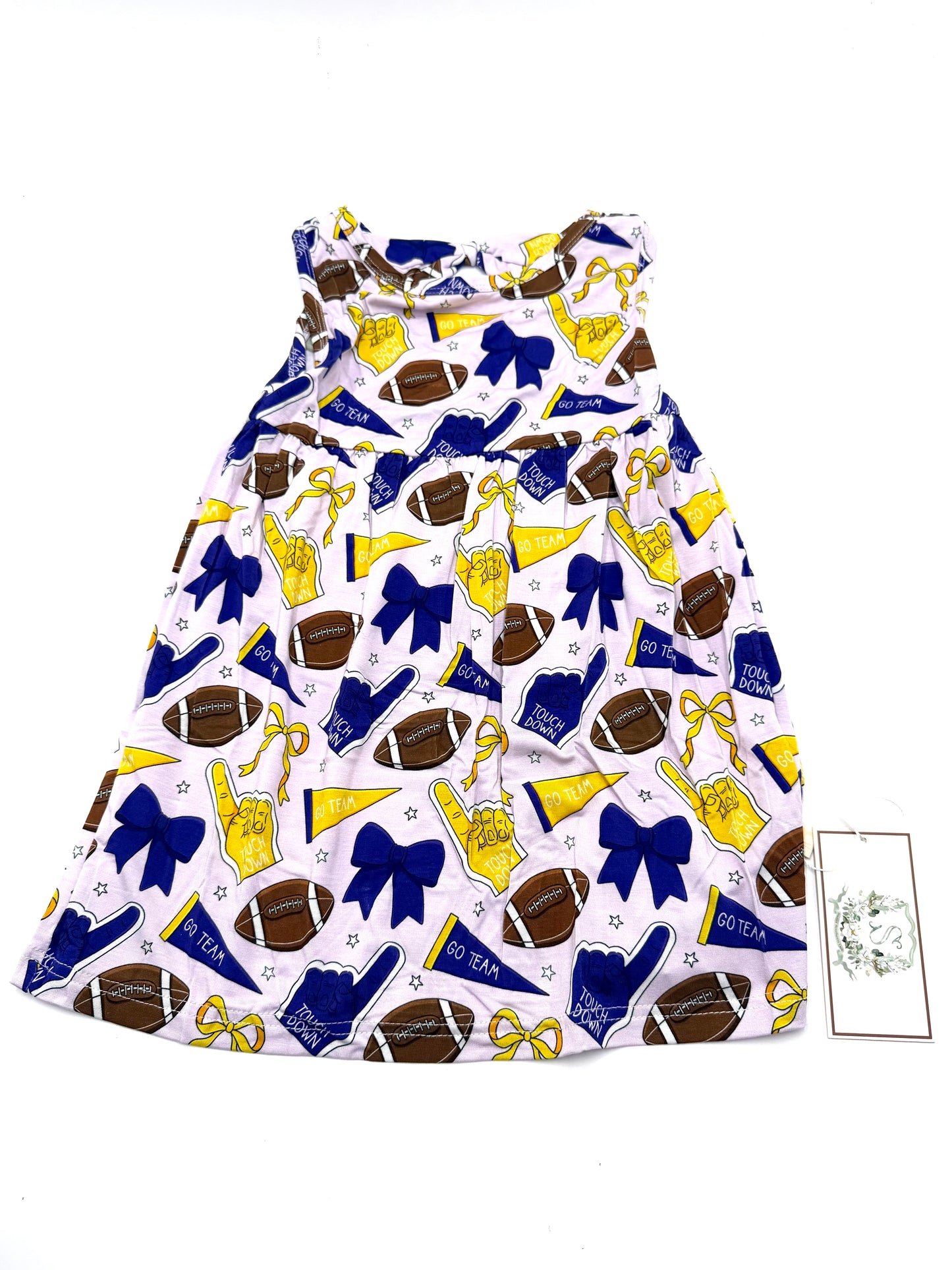 Purple & Gold Girls Twirl Dress