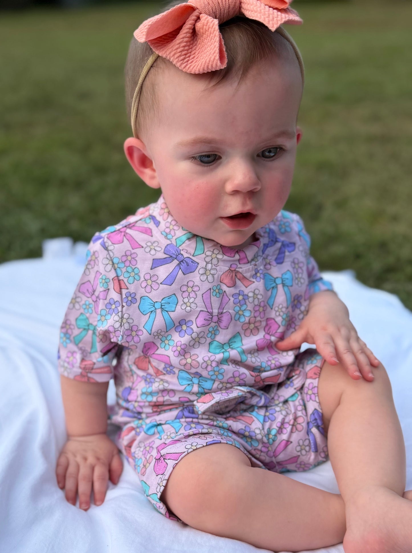 Girls Daisy Bows Lounge Set