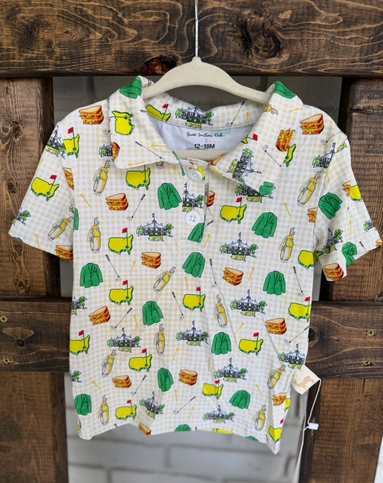 Southern Oak Yellow Golf Course Polo Shirt