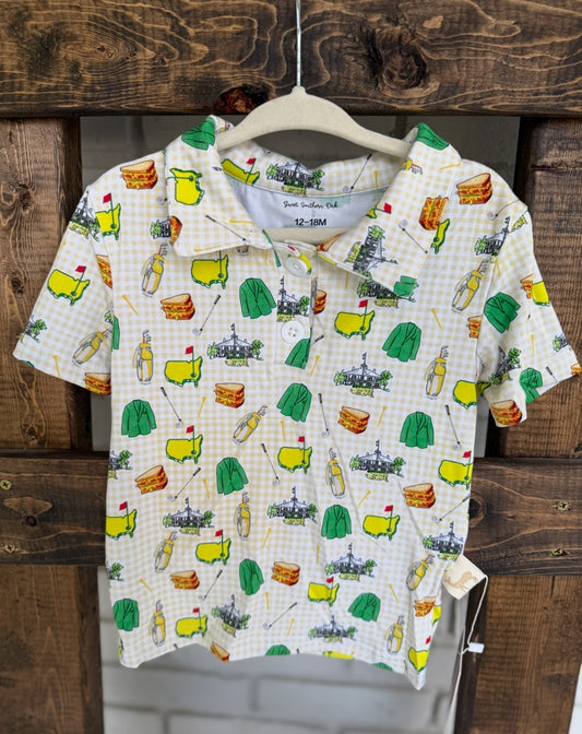 Southern Oak Yellow Golf Course Polo Shirt