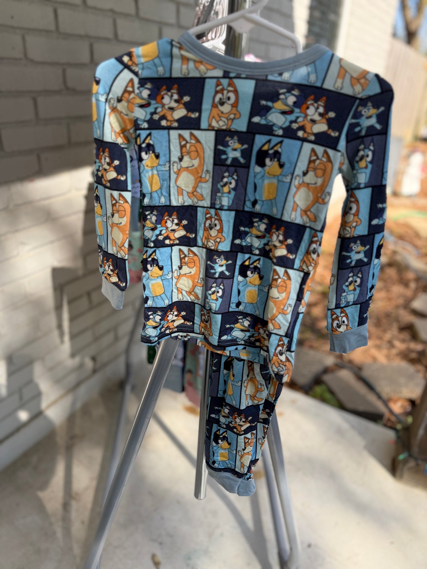Blue Dog Pants Set 12/18M
