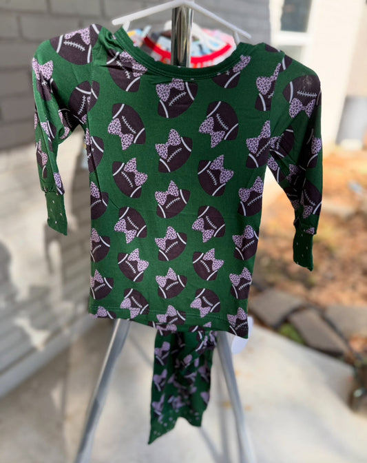 DEAL OF THE DAY: Football Bows Pants Set