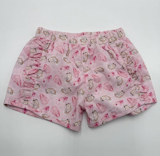 Girls Pink Oyster Shorts