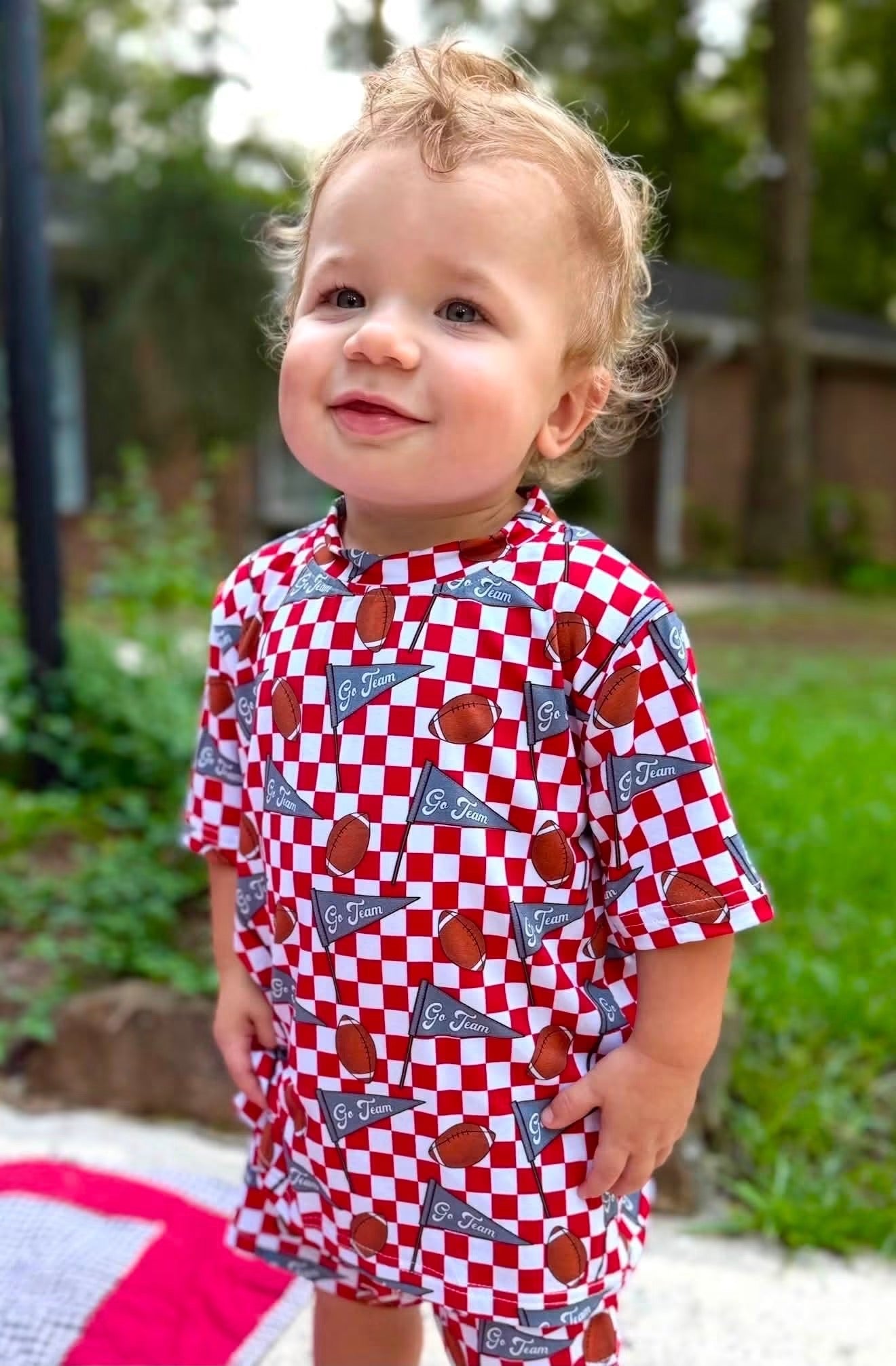 Red Check Kids Lounge Set