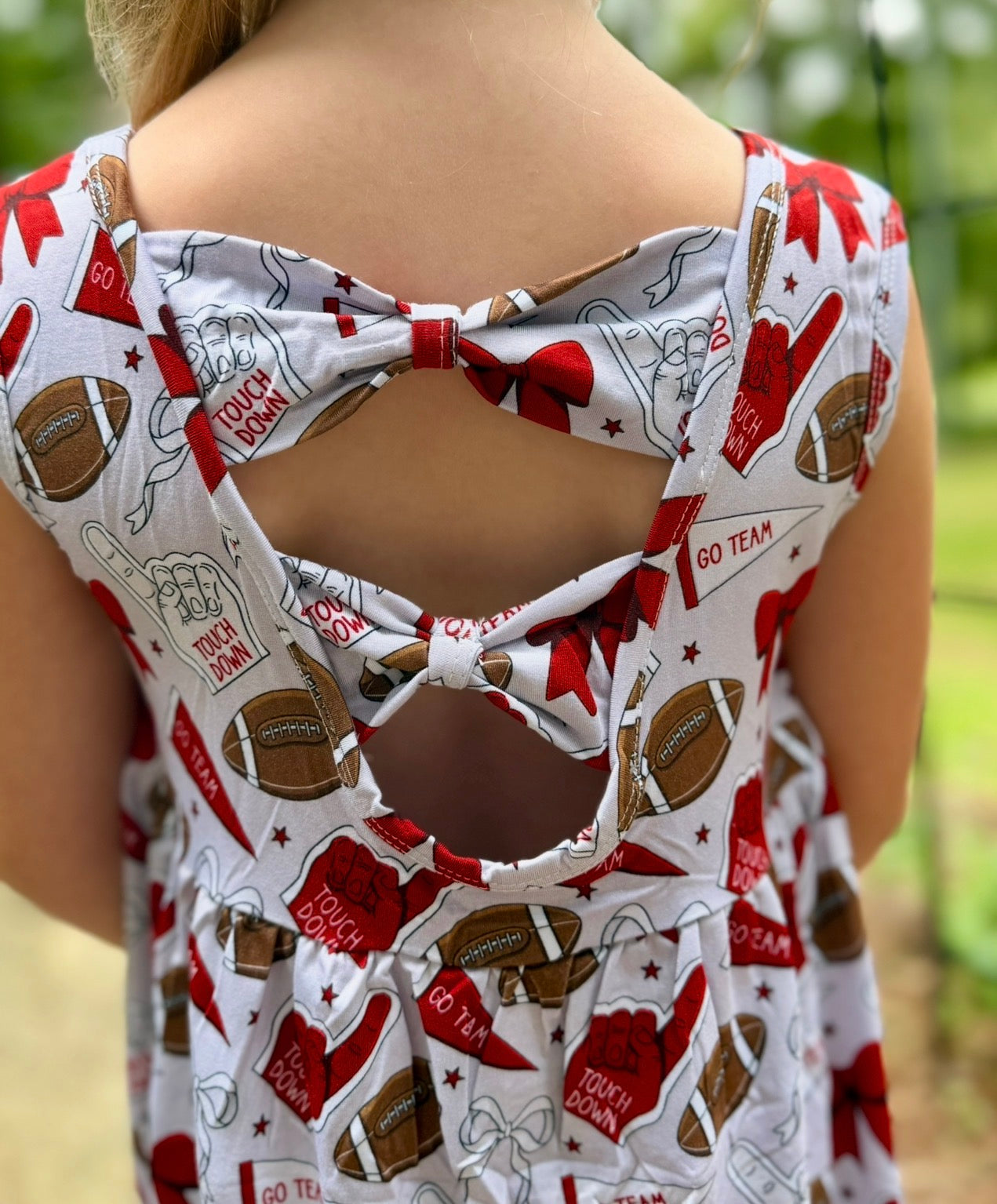 Crimson Fans Girls Twirl Dress