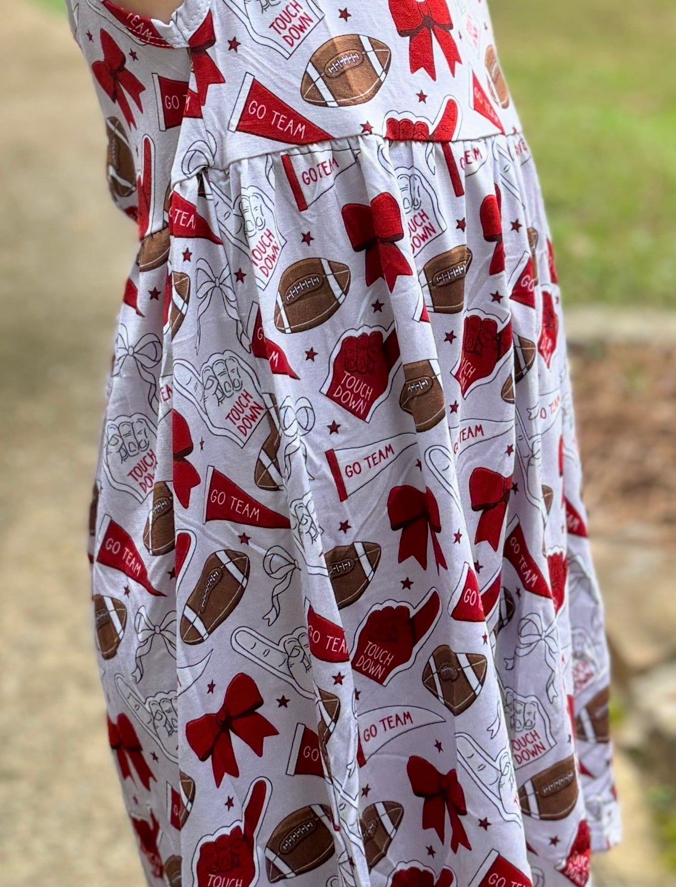 Crimson Fans Girls Twirl Dress