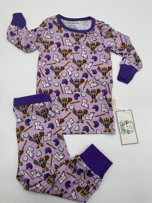 Tiger Baseball Bamboo Pant Set