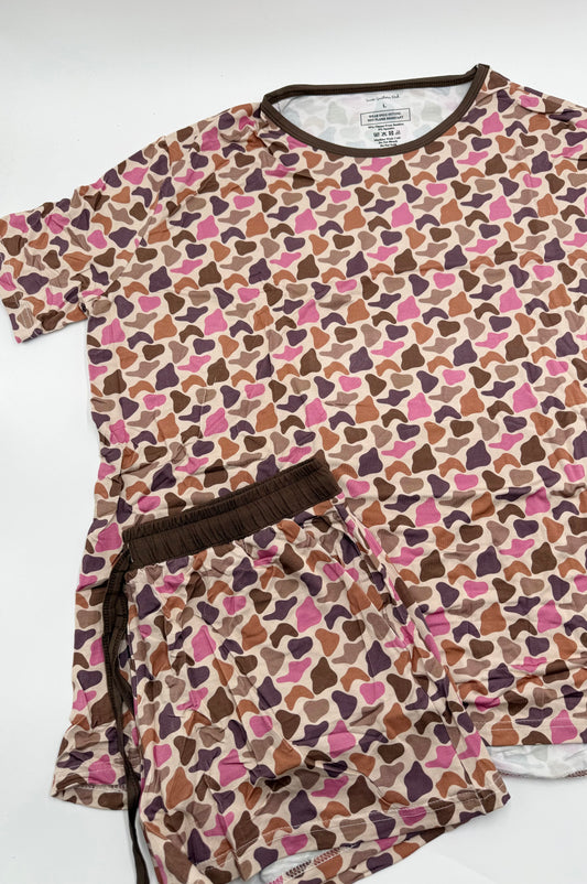 Women’s Pink Camo Lounge Set