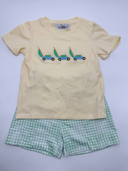 French Knot Lawn Mowers Boy Set