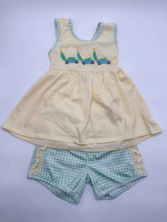 French Knot Lawn Mowers Girl Set