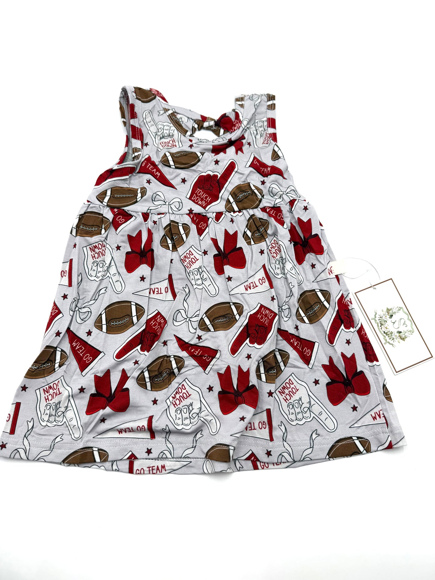 Crimson Fans Girls Twirl Dress