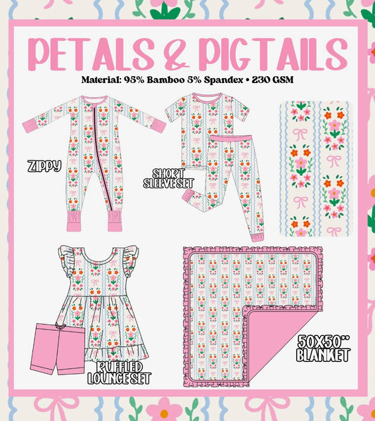 Preorder 2: Girls Petals & Pigtails Bamboo Collection